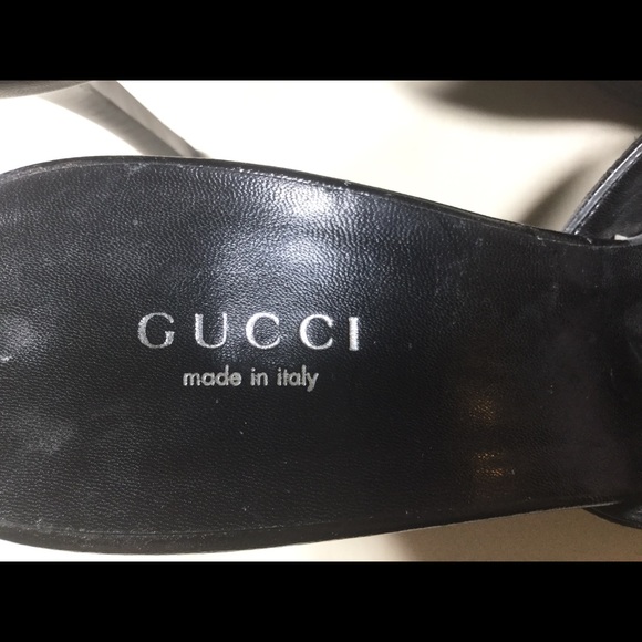Gucci Black GG Monogram Mules Heels 38C - Picture 6 of 16